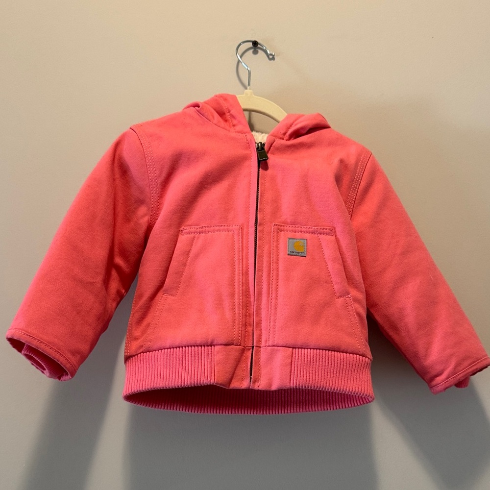 Carhartt Pink Hooded Zip Jacket for Kids